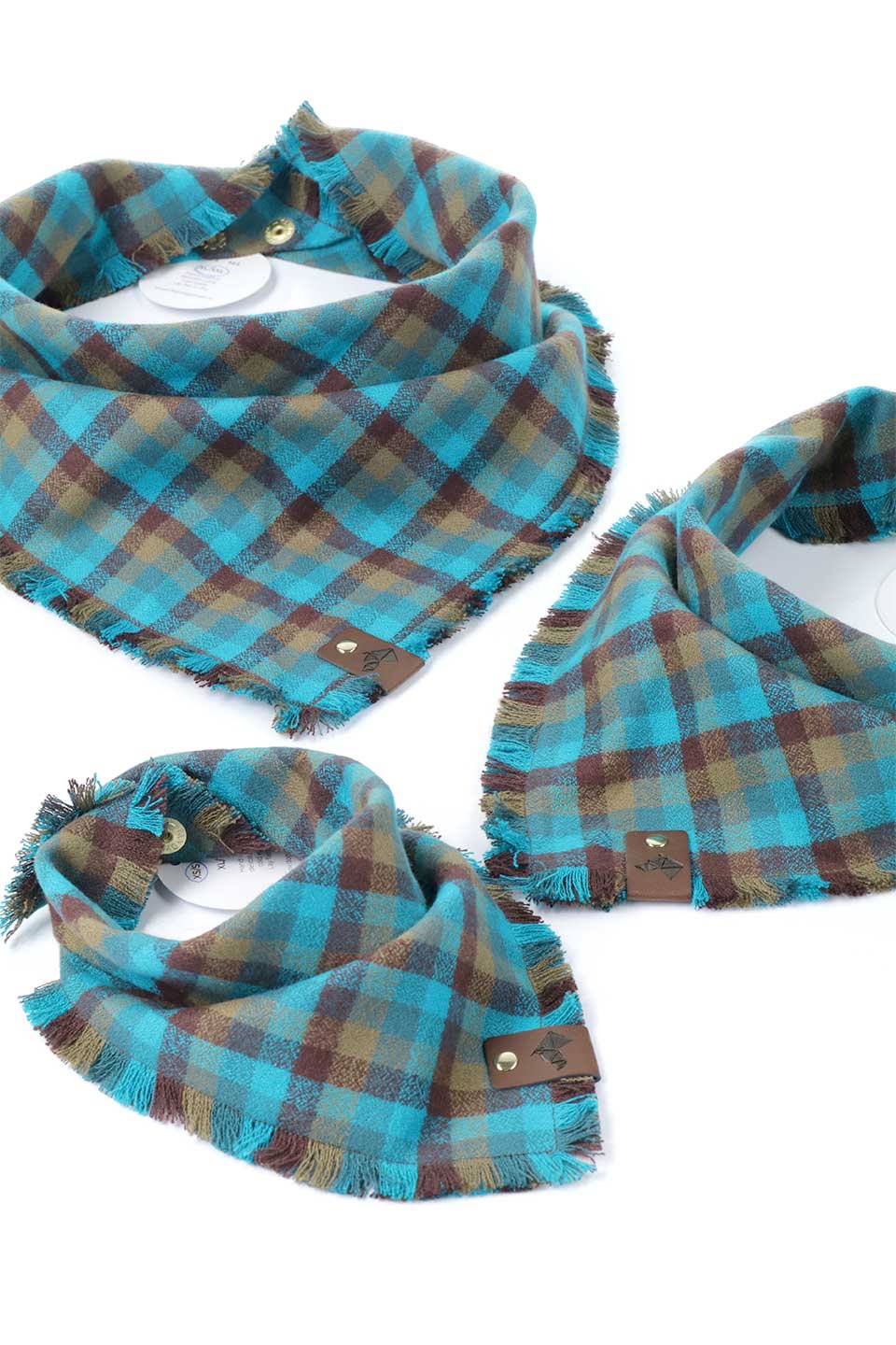 Evergreen Fringed Flannel Dog Bandana エバーグリーン・フリンジドッグバンダナ / DOGDOG GOOSE