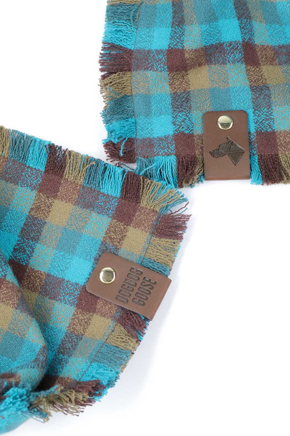 Evergreen Fringed Flannel Dog Bandana エバーグリーン・フリンジドッグバンダナ / DOGDOG GOOSE