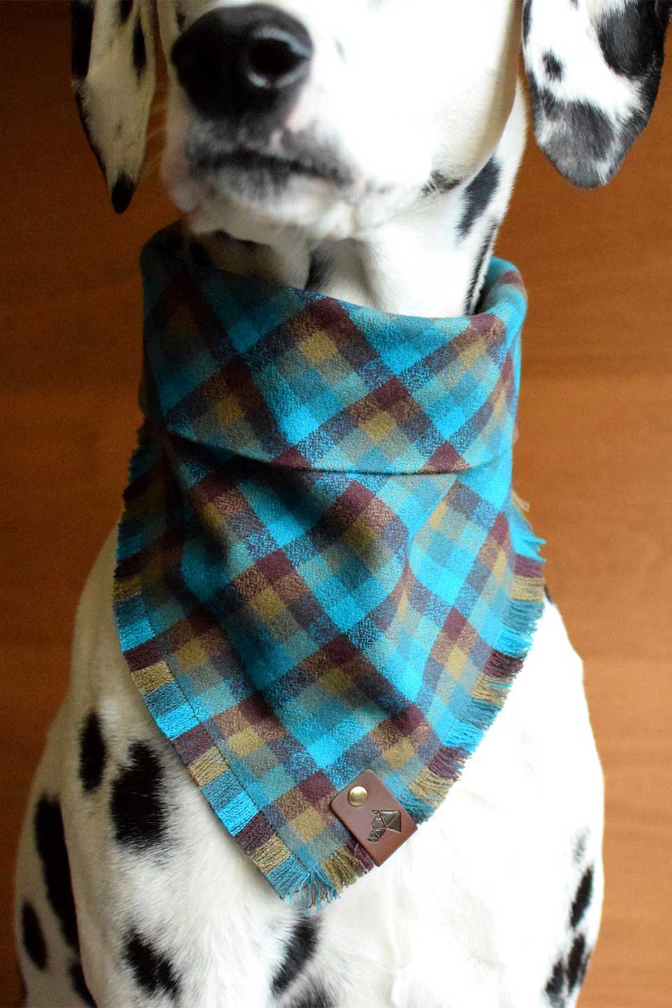 Evergreen Fringed Flannel Dog Bandana エバーグリーン・フリンジドッグバンダナ / DOGDOG GOOSE