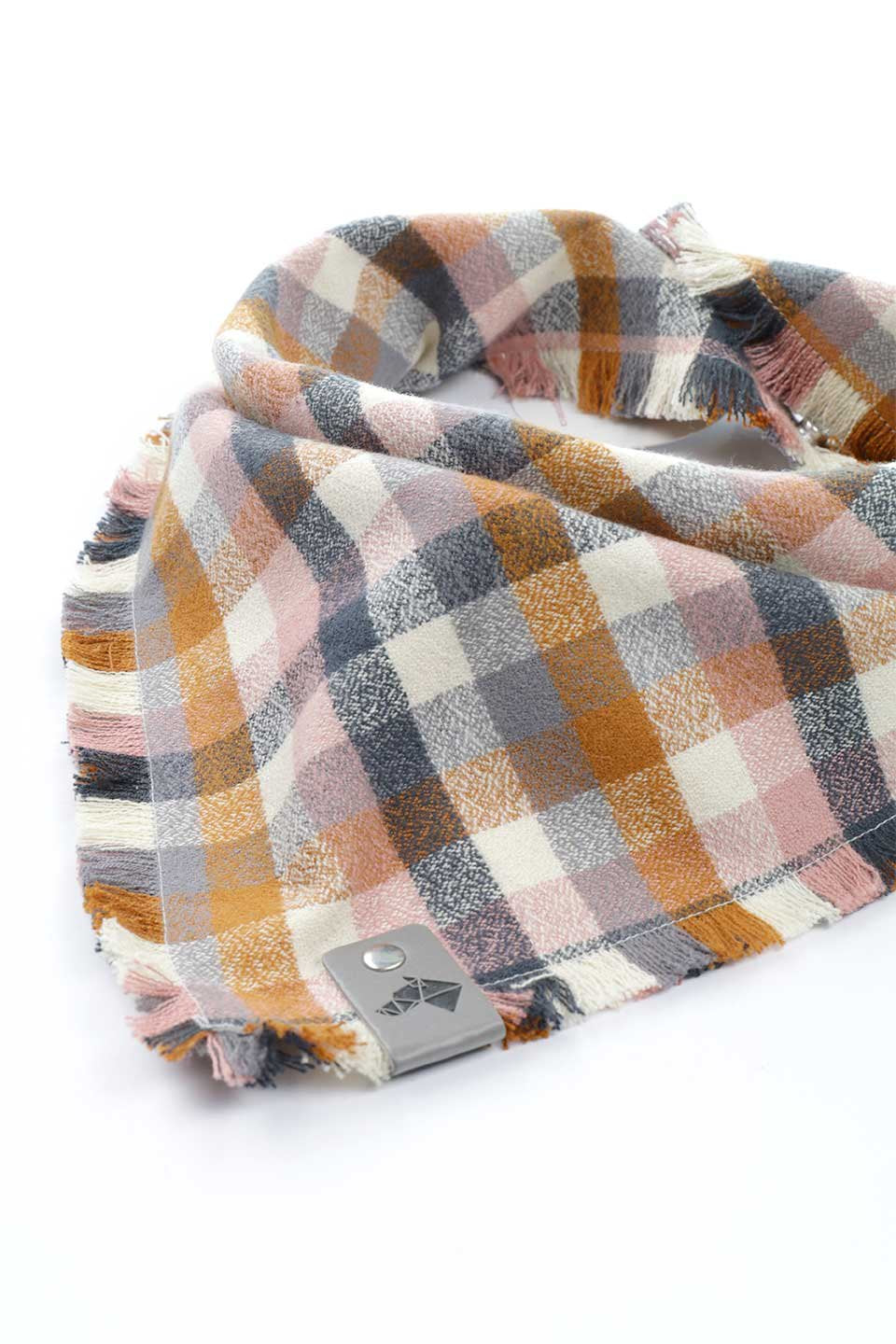 Copper Fringed Flannel Dog Bandana カッパー・フリンジドッグバンダナ / DOGDOG GOOSE