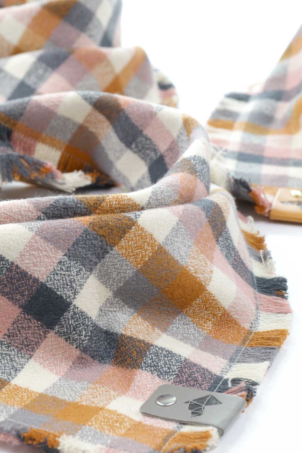 Copper Fringed Flannel Dog Bandana カッパー・フリンジドッグバンダナ / DOGDOG GOOSE
