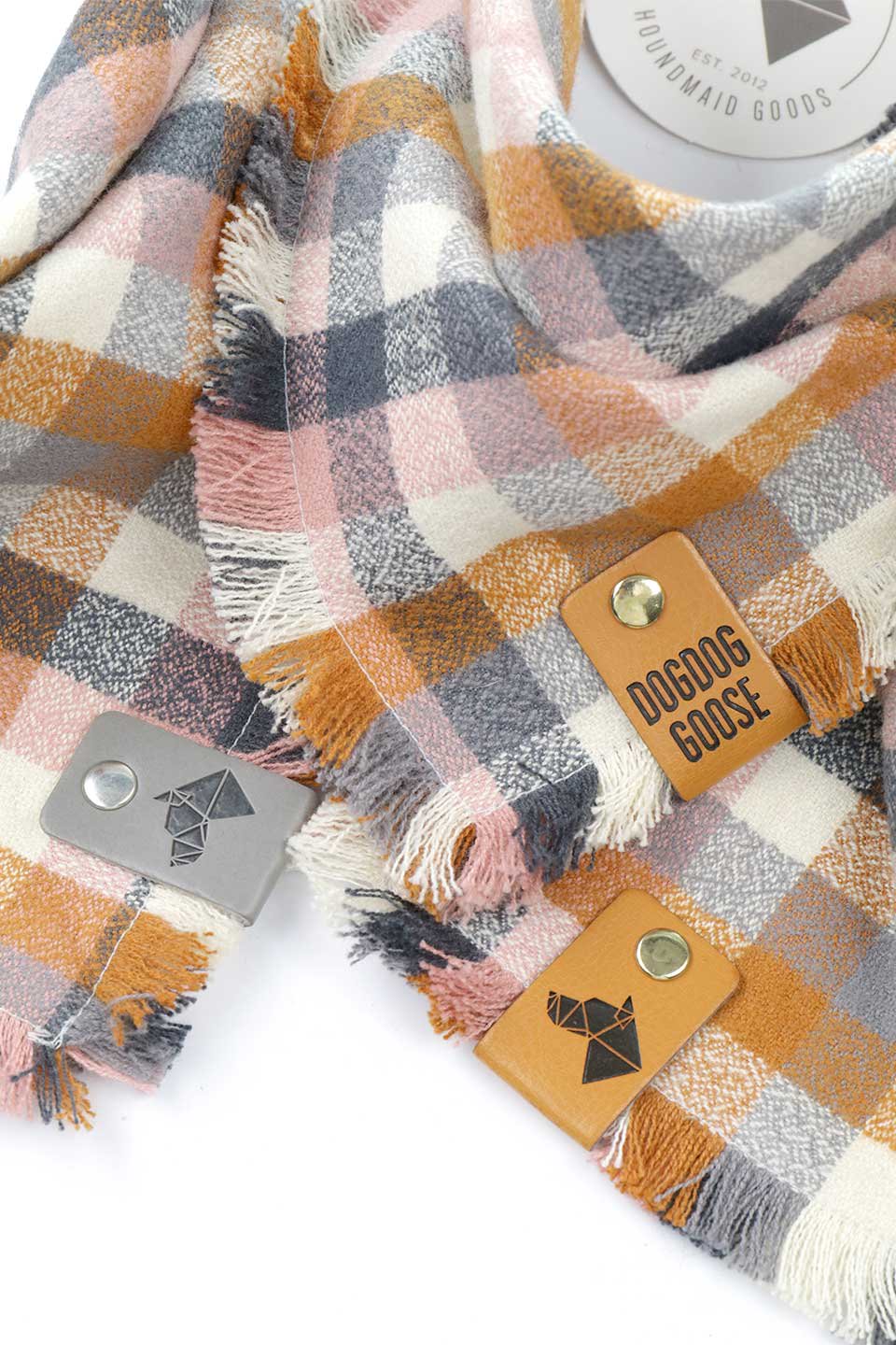 Copper Fringed Flannel Dog Bandana カッパー・フリンジドッグバンダナ / DOGDOG GOOSE