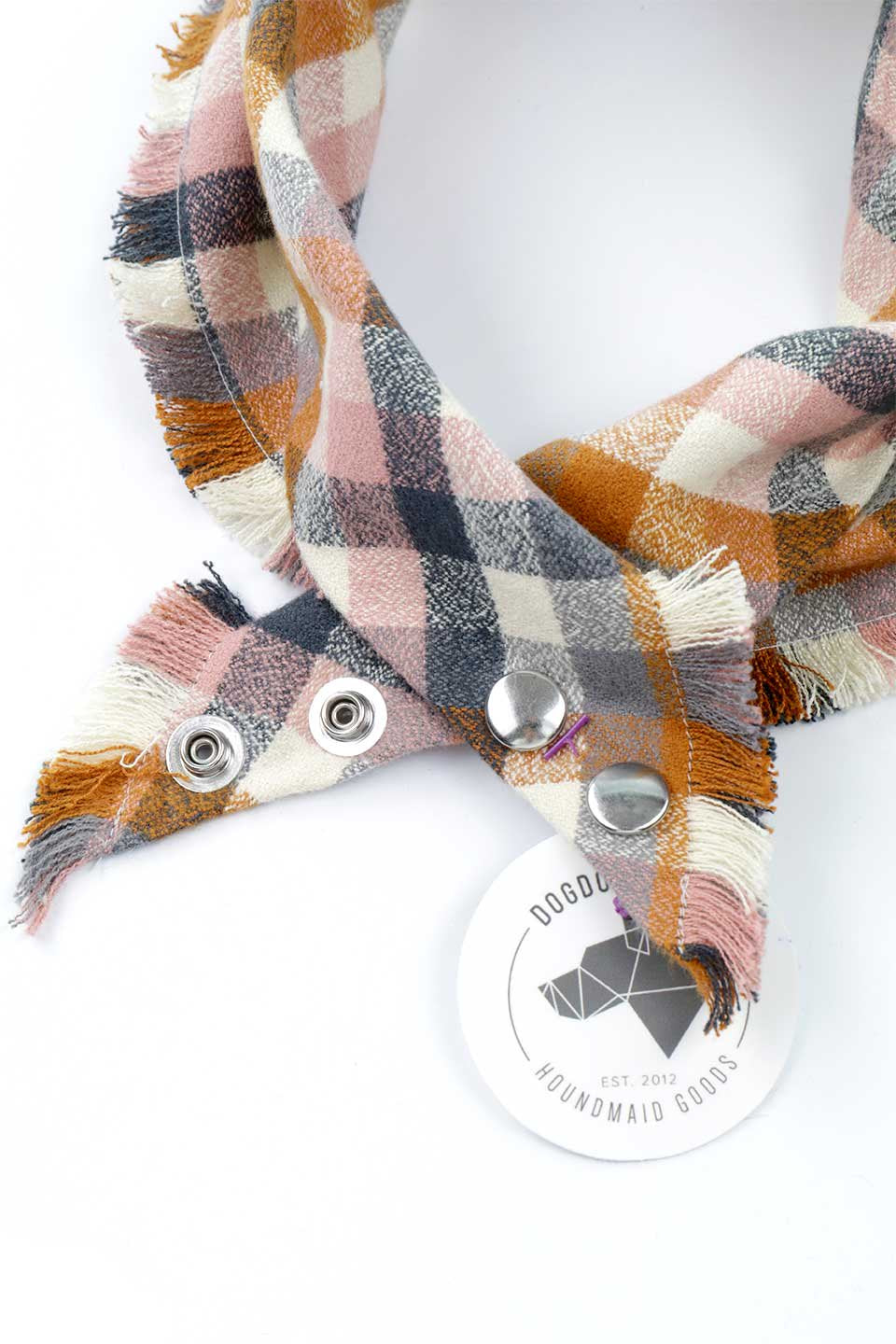 Copper Fringed Flannel Dog Bandana カッパー・フリンジドッグバンダナ / DOGDOG GOOSE