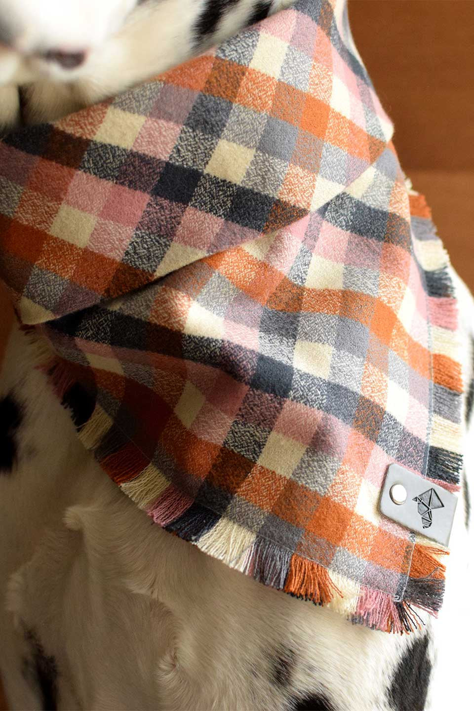 Copper Fringed Flannel Dog Bandana カッパー・フリンジドッグバンダナ / DOGDOG GOOSE