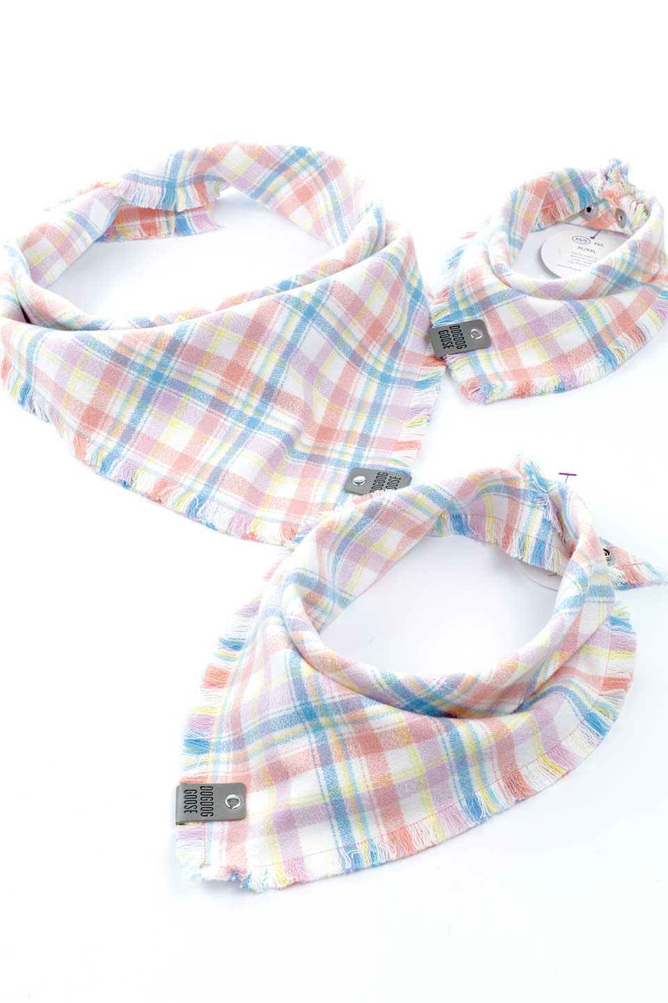 Aura Fringed Flannel Dog Bandana オーラ・フリンジドッグバンダナ / DOGDOG GOOSE