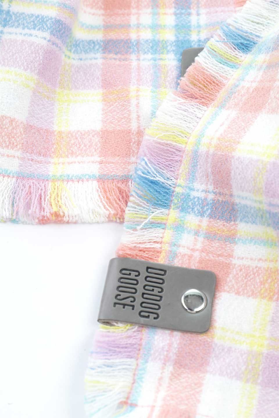 Aura Fringed Flannel Dog Bandana オーラ・フリンジドッグバンダナ / DOGDOG GOOSE