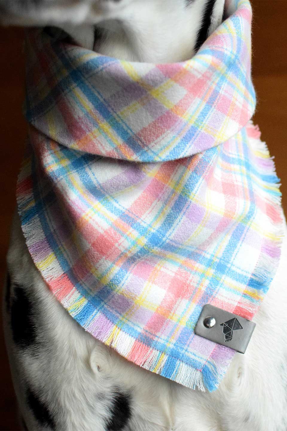 Aura Fringed Flannel Dog Bandana オーラ・フリンジドッグバンダナ / DOGDOG GOOSE