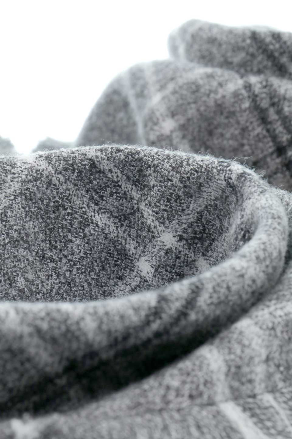 Graphite Fringed Flannel Dog Bandana グラファイト・フリンジドッグバンダナ / DOGDOG GOOSE