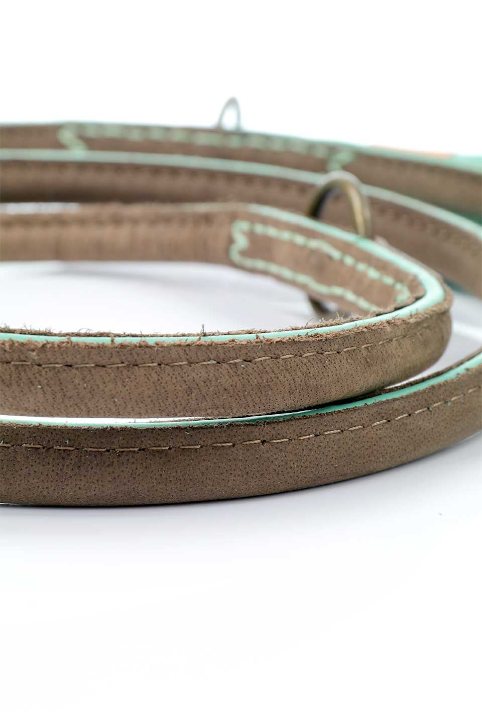 Johnny Cash Leather Dog Lead / DOG WITH A MISSION
