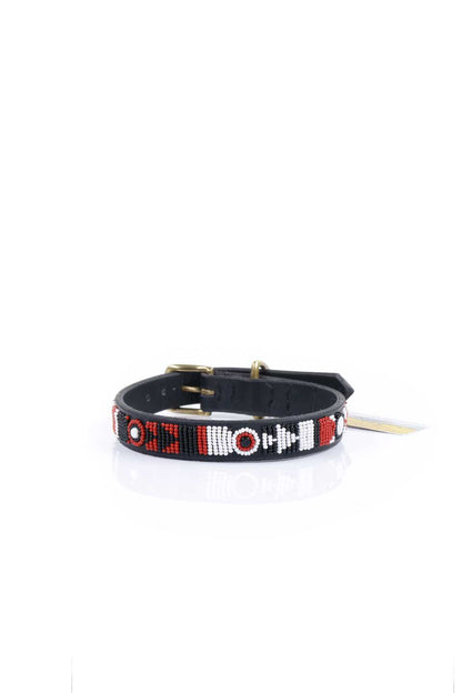 Maasai Shield Beaded Dog Collar 14" マサイシールド・ビーズドッグカラー / by THE KENYAN COLLECTION