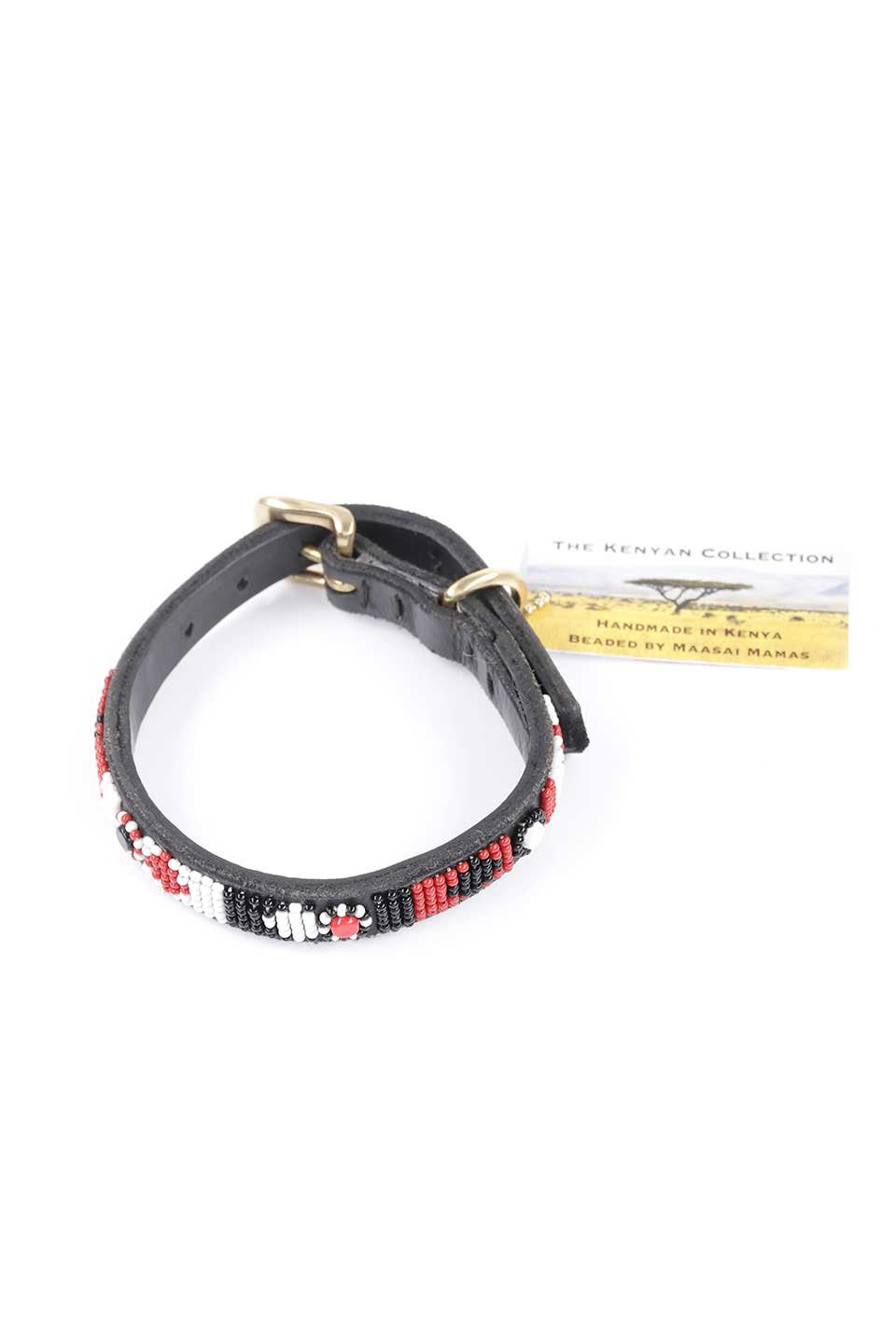 Maasai Shield Beaded Dog Collar 10" マサイシールド・ビーズドッグカラー / by THE KENYAN COLLECTION