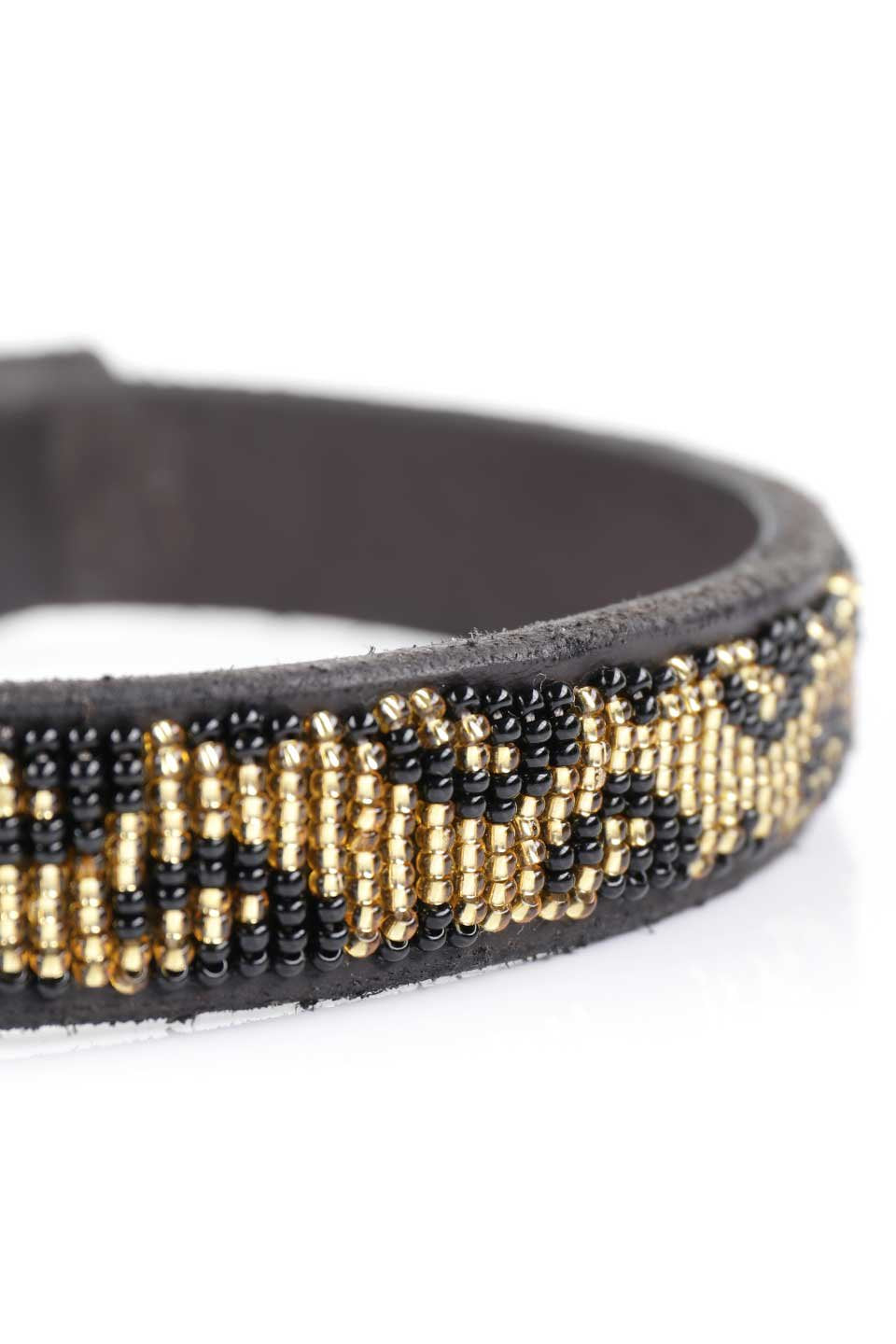 Leopard Beaded Dog Collar 14" レオパード・ビーズドッグカラー / by THE KENYAN COLLECTION