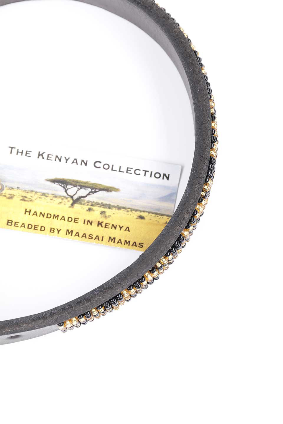 Leopard Beaded Dog Collar 14" レオパード・ビーズドッグカラー / by THE KENYAN COLLECTION
