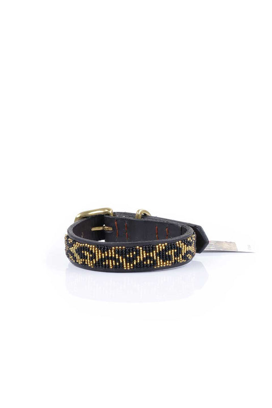 Leopard Beaded Dog Collar 10" レオパード・ビーズドッグカラー / by THE KENYAN COLLECTION