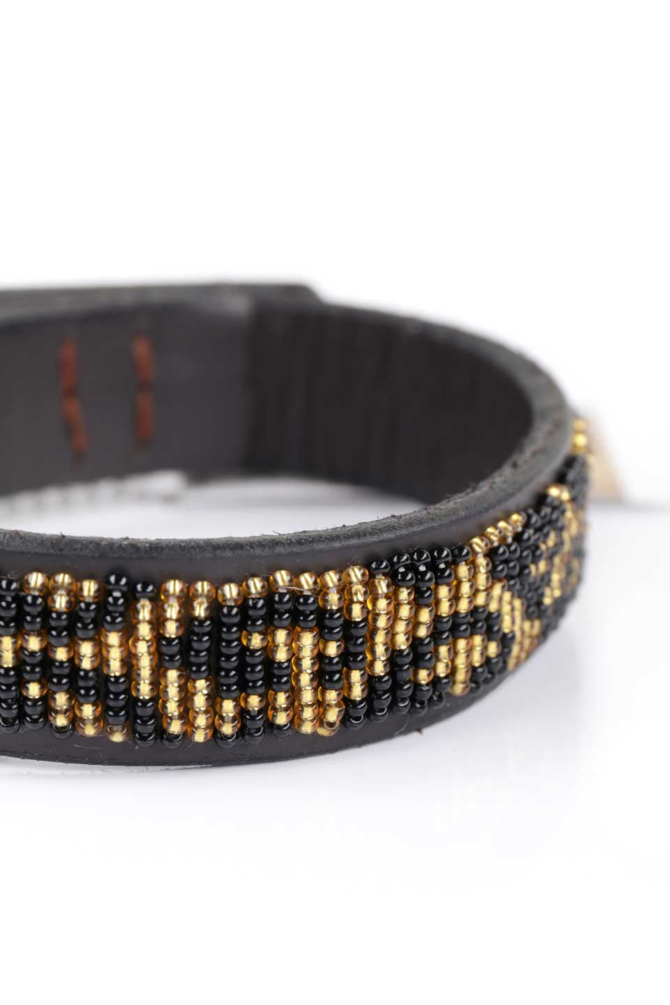 Leopard Beaded Dog Collar 10" レオパード・ビーズドッグカラー / by THE KENYAN COLLECTION