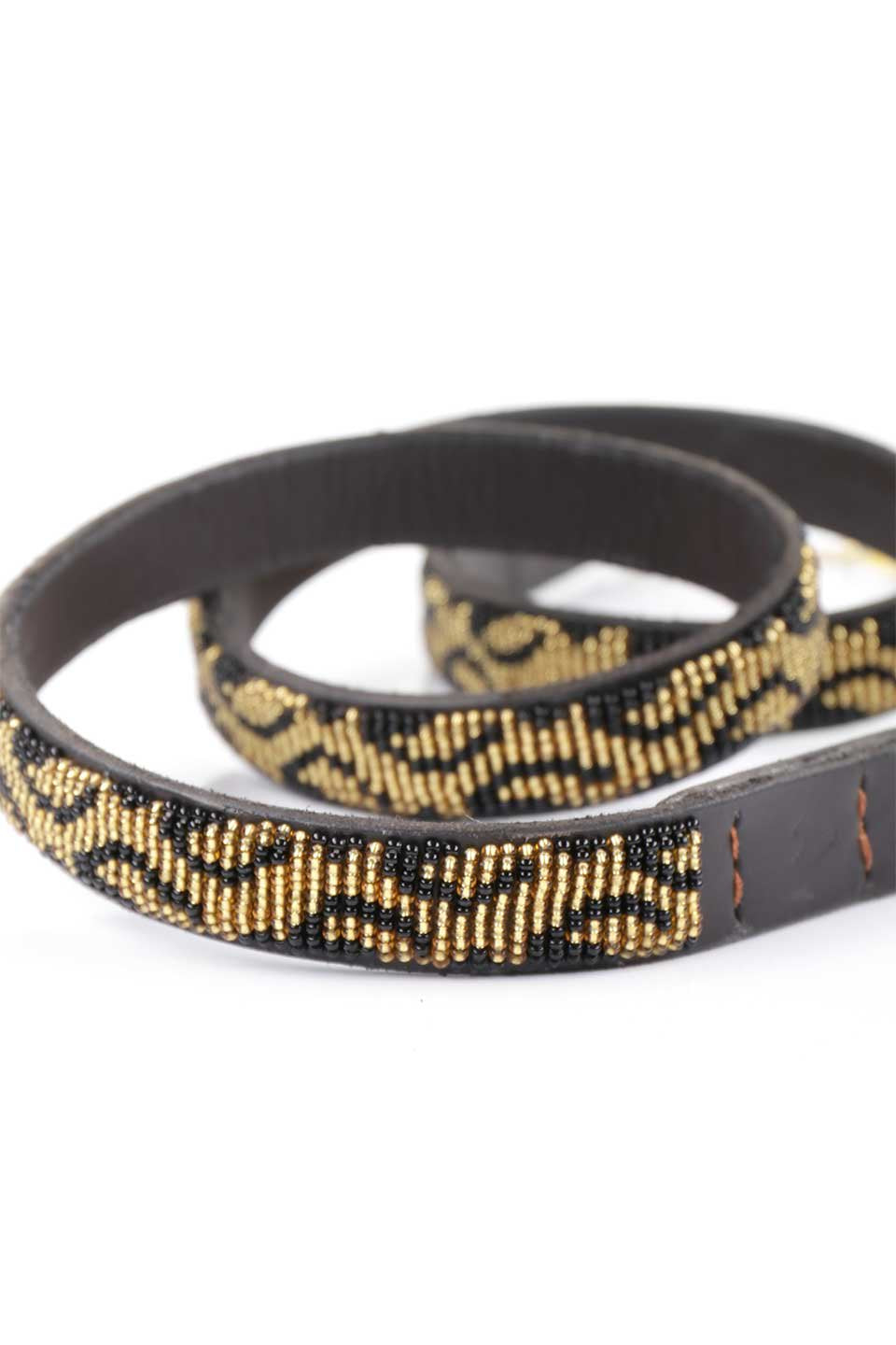 Leopard Beaded Dog Leash 3/4" レオパード・ビーズドッグリード / by THE KENYAN COLLECTION