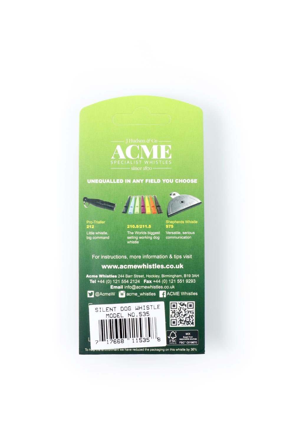 Acme Silent Dog Whistle (Nickel) アクメ社・サイレントドッグホイッスル（ニッケル） / Acme