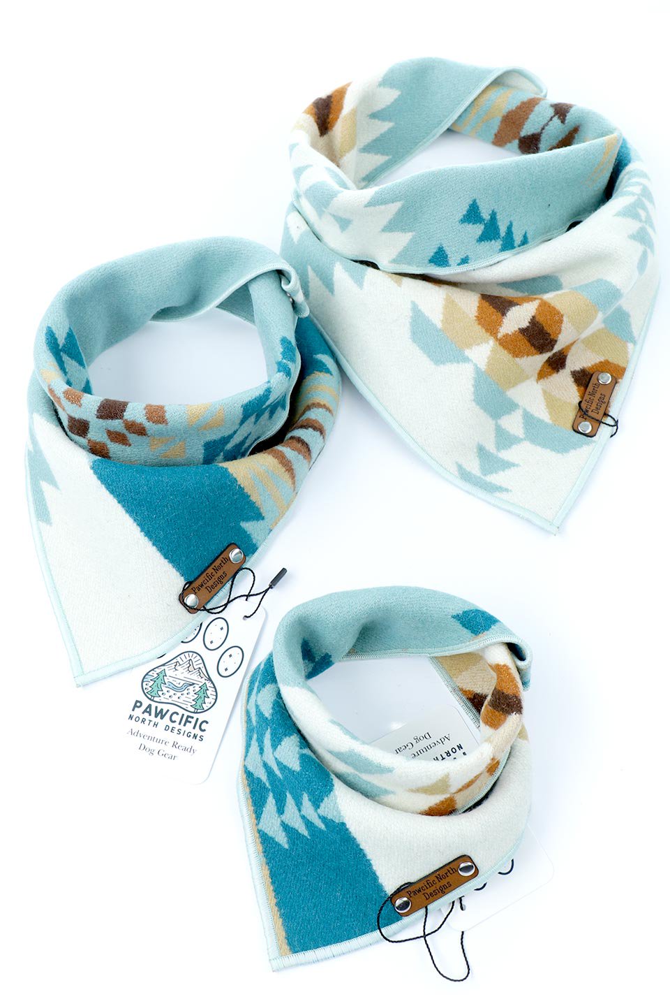 Reversible Mammoth Snap On Dog Bandana リバーシブルマンモス・スナップバンダナ / Pawcific North Designs