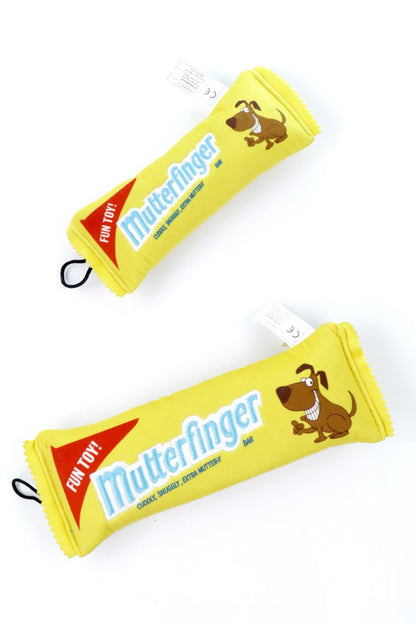 Mutterfinger Dog Toy (L) バターフィンガー・パロディーぬいぐるみ
