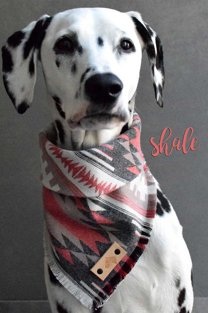 Shale Luxe Fringed Flannel Dog Bandana シェール・フリンジドッグバンダナ / DOGDOG GOOSE